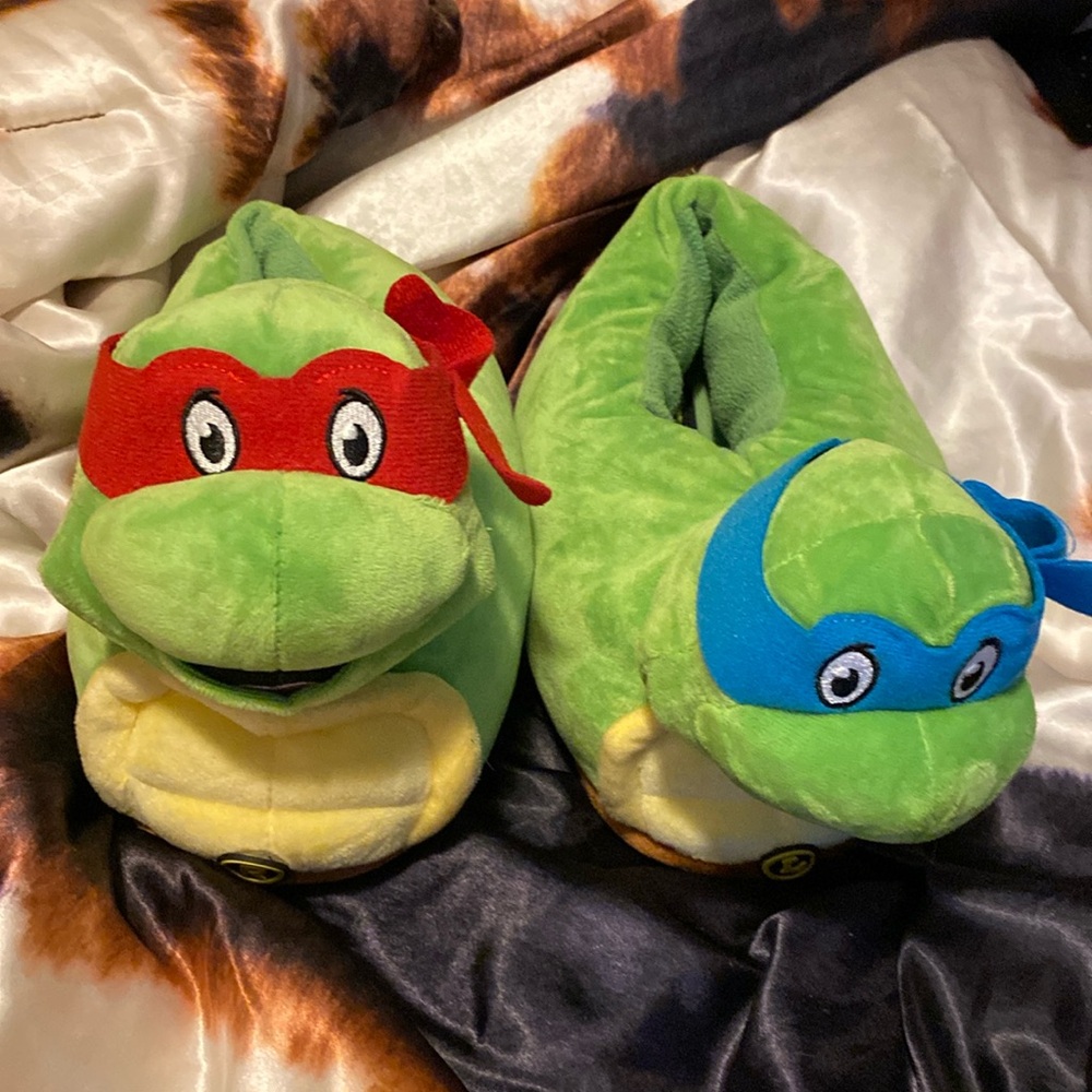 TMNT slippers size Large/XL…no holes no tears good condi worn a couple of times